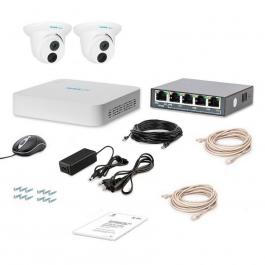 Комплект IP видеонаблюдения Tecsar Lead IP 2DOME-2MP